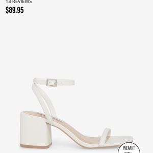 Steve Madden Audrina white leather heels